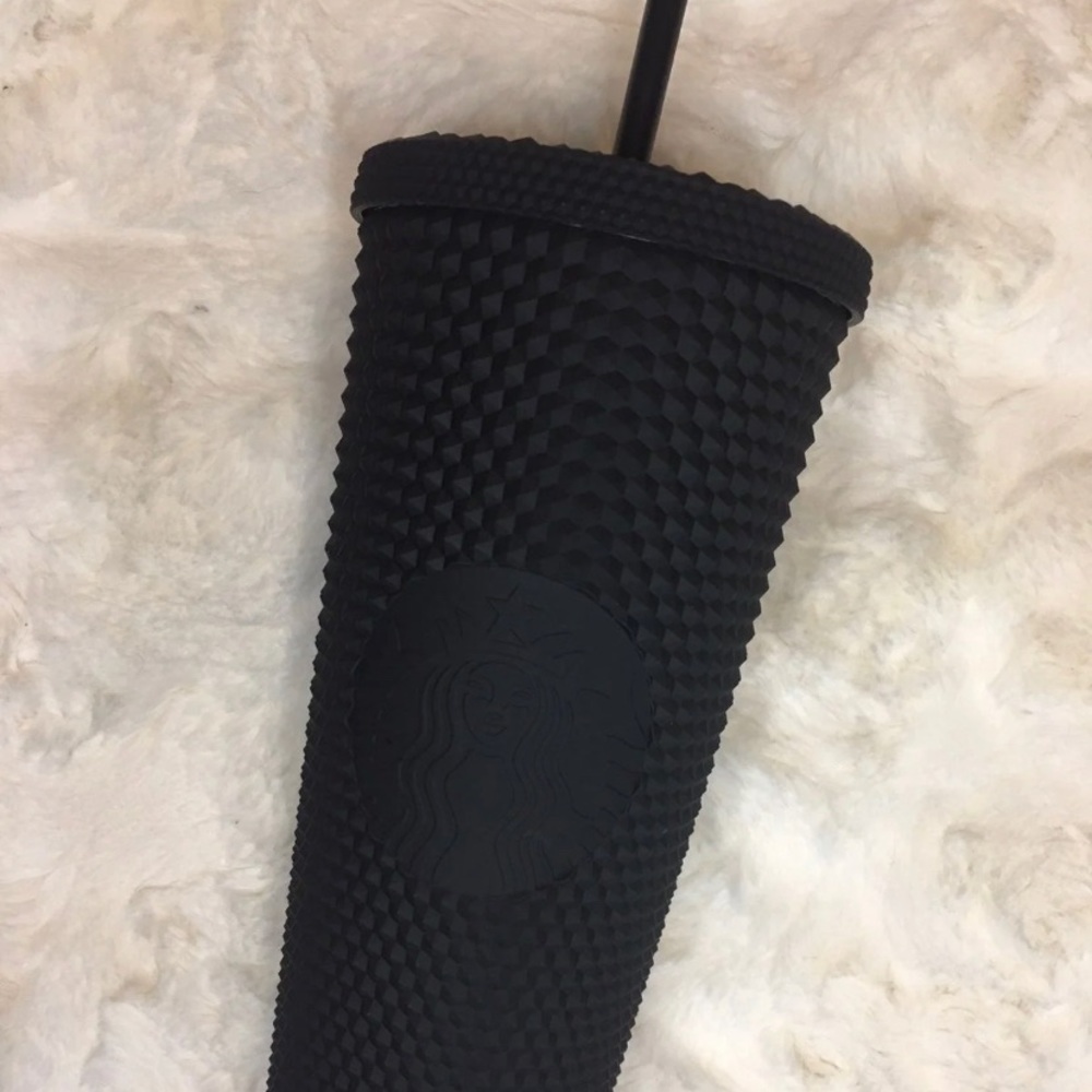 Starbucks matte black studded tumbler